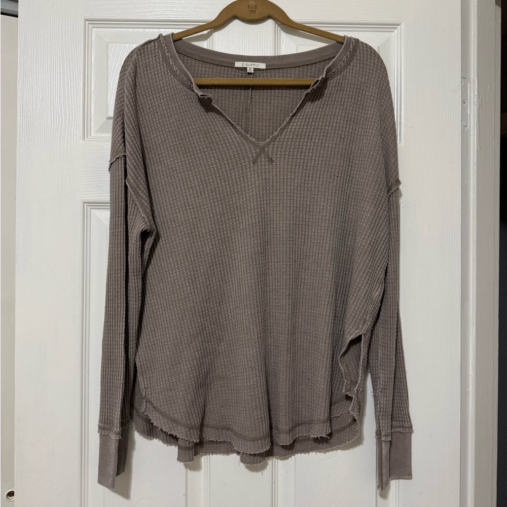 Z Supply Thermal Long Sleeve Top Size Medium